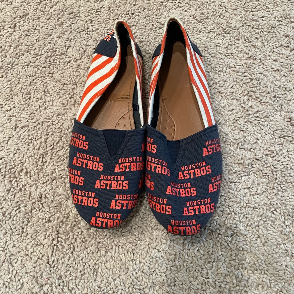 Houston Astros Slip-On Shoes, Size 8